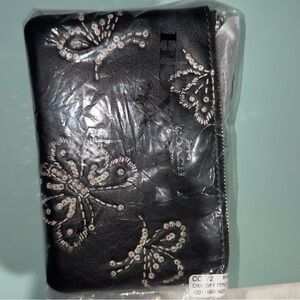 Coach Black Wallet with Butterfly Design